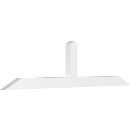 Ekena Millwork Portland Architectural Grade PVC Gable Bracket, 108"W x 27"H x 4"D x 6"F, 6/12 Pitch GBP108X27X0406POR00